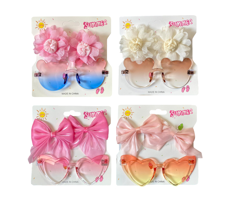 Hair Accessories Clips &amp; Plastic Fancy Dress Glasses Assorted Designs 13cm Width SKU 8089