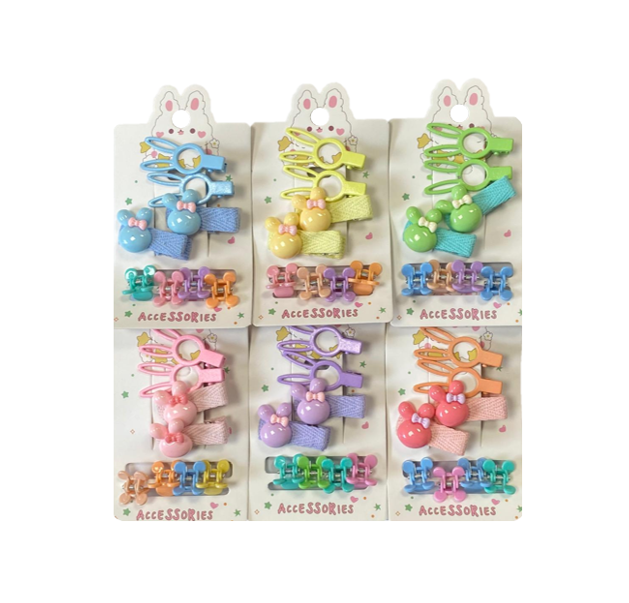 Hair Accessories Clips Assorted Designs and Colours 8090