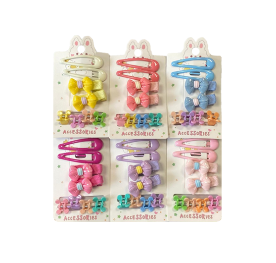 Hair Accessories Clips Assorted Designs and Colours 8090