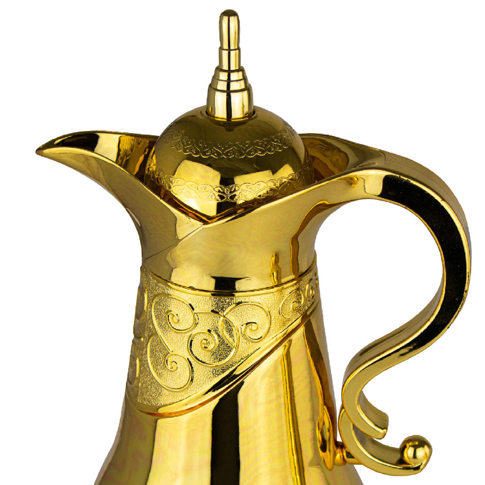 Durane Ornate Tea Coffee Vacuum Flask Hot Drink Dispenser Jug Set of 2 Gold 8556
