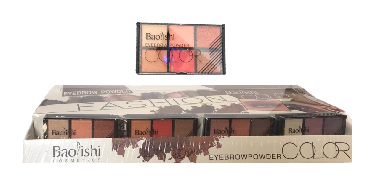 Baolishi  Eyebrow Powder / Eyeshadow Palette 7 x 5 cm Assorted Colours Box of 24 89304