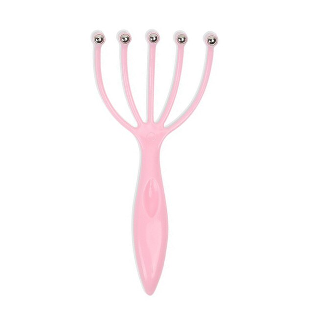 5 Claw Roller Ball Scalp Head Massager 18 cm Pink W6521