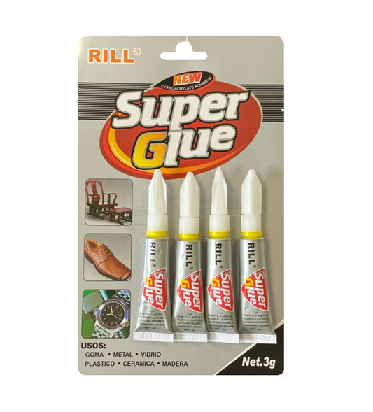 Rill Super Glue Liquid Pack of 4 x 3g RL9004