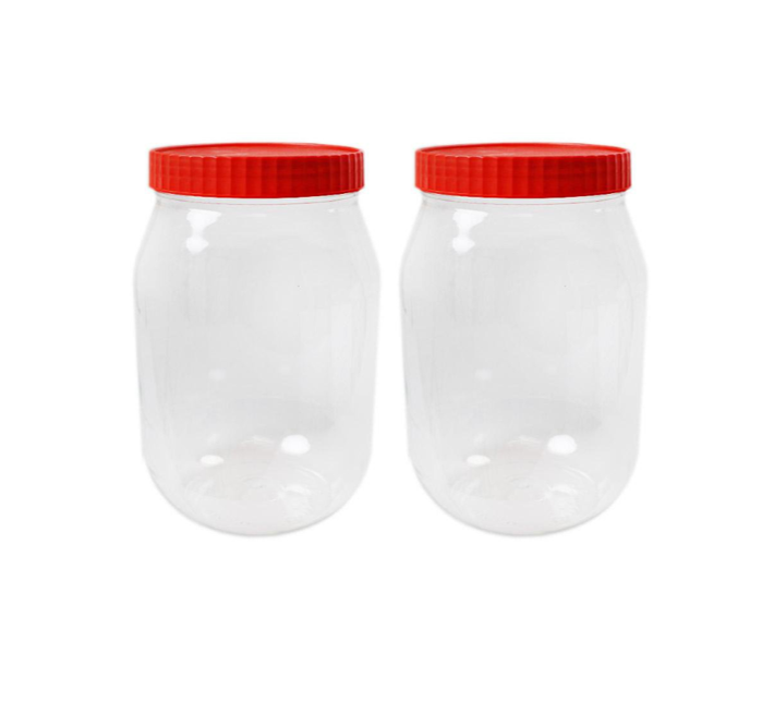 Plastic Kitchen Pet Food Storage Jar 750ml Pack of 2 786839