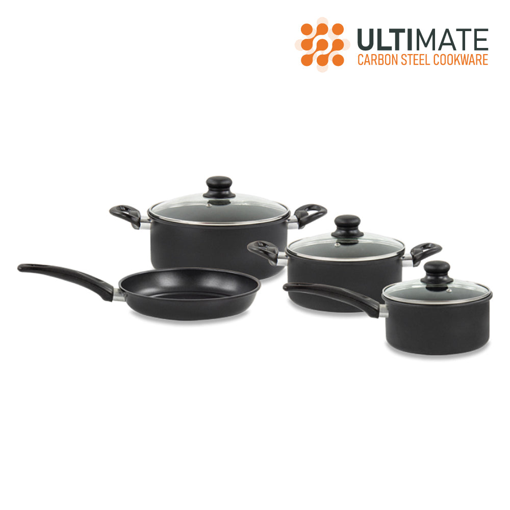 SQ Professional Carbon Steel Ultimate Cookware Pan Set of 7 9166