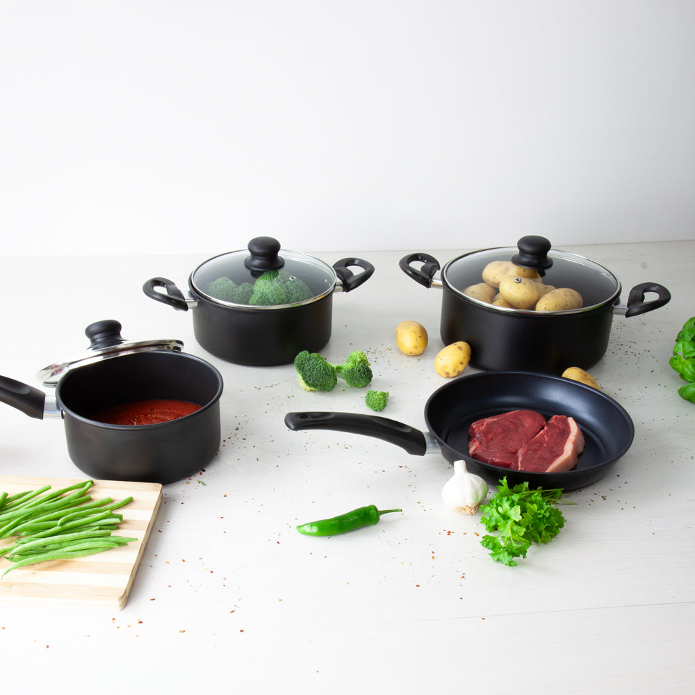 SQ Professional Carbon Steel Ultimate Cookware Pan Set of 7 9166