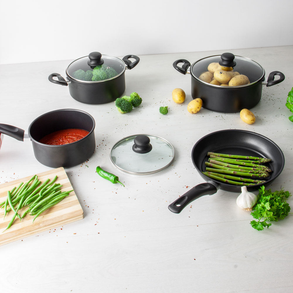 SQ Professional Carbon Steel Ultimate Cookware Pan Set of 7 9166