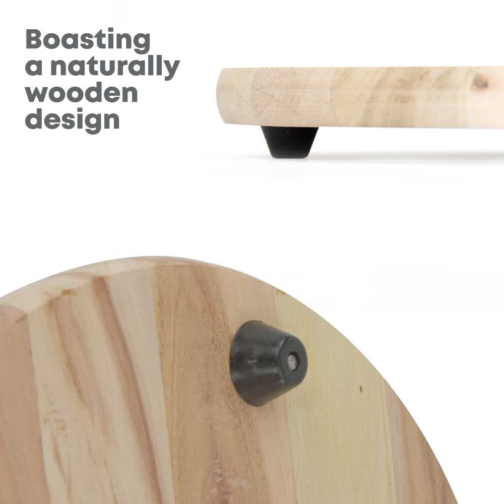 Round Wooden Chapati Roti Chopping Board 29 x 3.5cm 9909