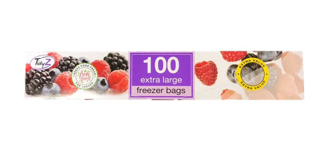 Extra Large Food Freezer Bags 28 x 28 cm Pack of 100 B0688