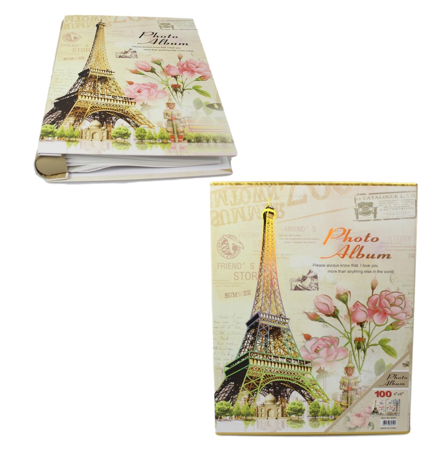 Paris Vintage Memories Wedding Birthday Photo Picture Album 4 x 6" Assorted Designs 5528