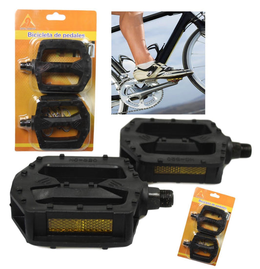 Bicycle Bike Pedals with Reflective Part 11cm Black 1852