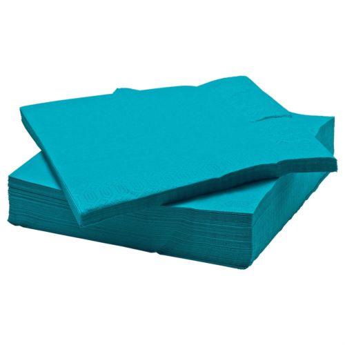 100 Pack Tableware Soft Party Paper Napkins Blue 30cm x 30cm 30BL100 A