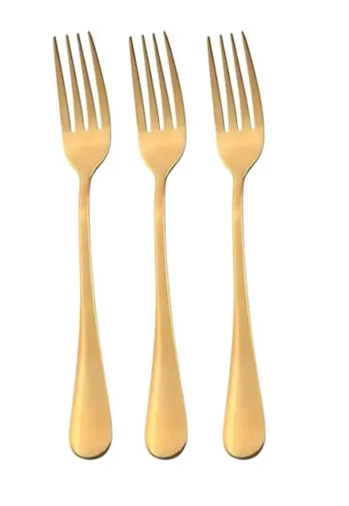 Gold Coloured Metal Forks 20cm Pack of 3 – SKU 7029