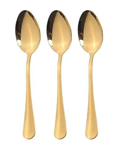 Gold Coloured Metal Spoons 20cm Pack of 3 7028 A
