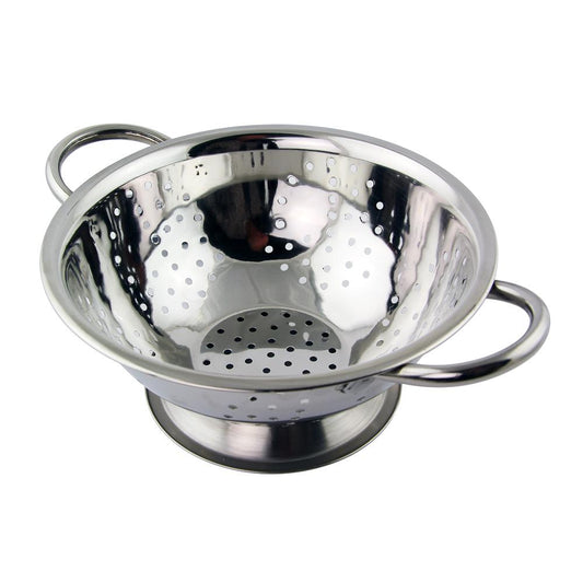 Stainless Steel Kitchen Colander Drainer Strainer With Handle Food Prep 24cm 3227