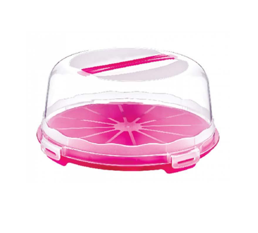 Plastic Cake Pastry Carry Storage Box with Cover 30 cm Assorted Colours D30306