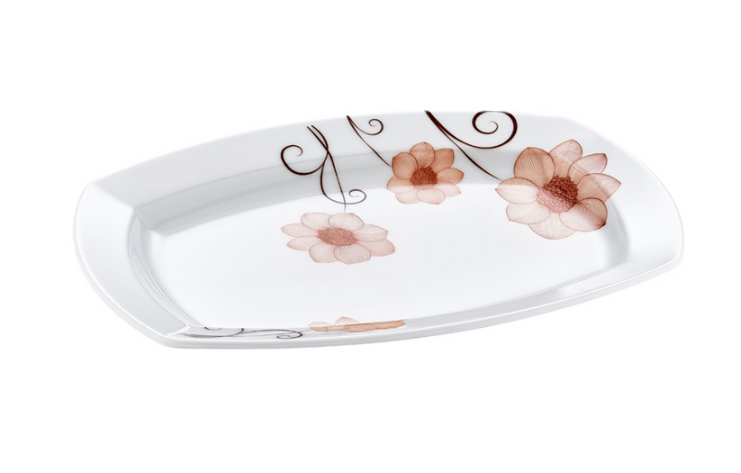 Melamine Oval Service Tray Plate 24 x 36 cm Assorted Designs ALBDKR214