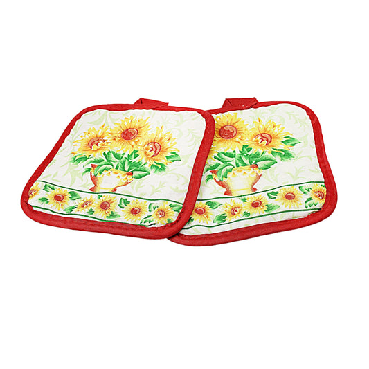 Floral Decorative Heat Proof Handy Oven Gloves Mittens 0317