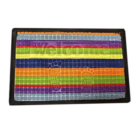 Rectangle Welcome Door Mat 40 x 60cm Assorted Designs and Colours 0474 A