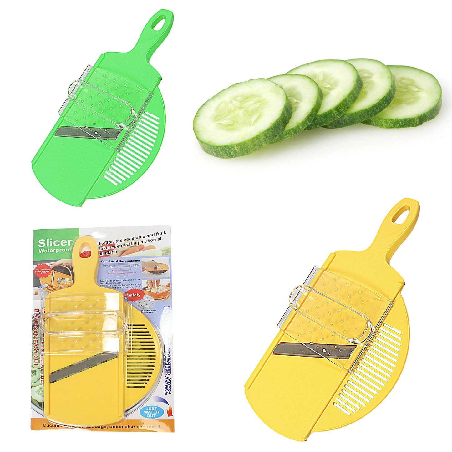Plastic Flat Mandoline Slicer Assorted Colours 1969