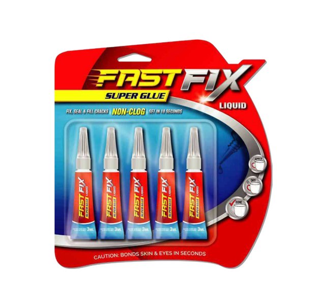 Fast Fix Super Glue Liquid 5pcs 3g FX2