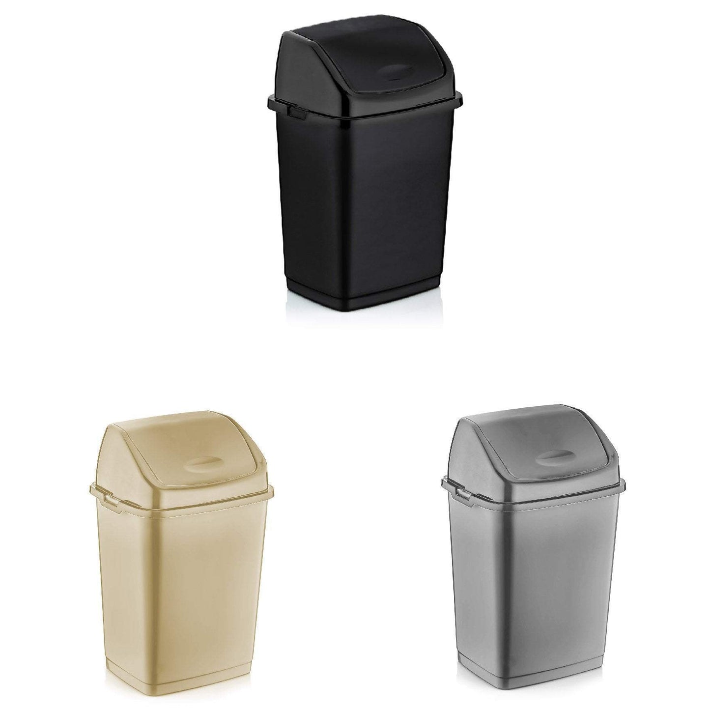 Plastic Kitchen Fantasy Swing Bin 50 Litre Assorted Colours D09705?Sb870