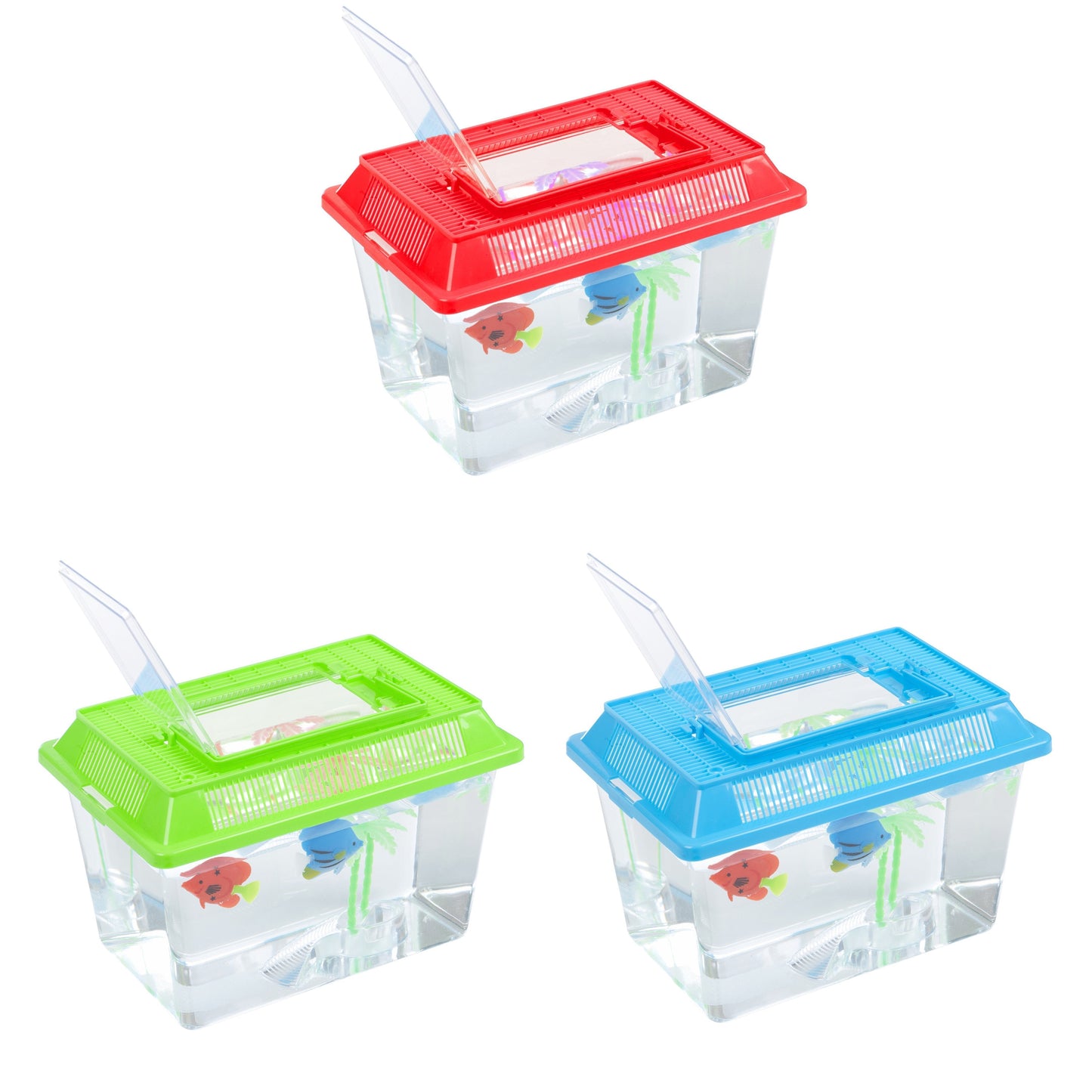 Plastic Starter Aquarium Fish Tank Carry Handle Lid Extra Large 29 x 13.5cm 0093