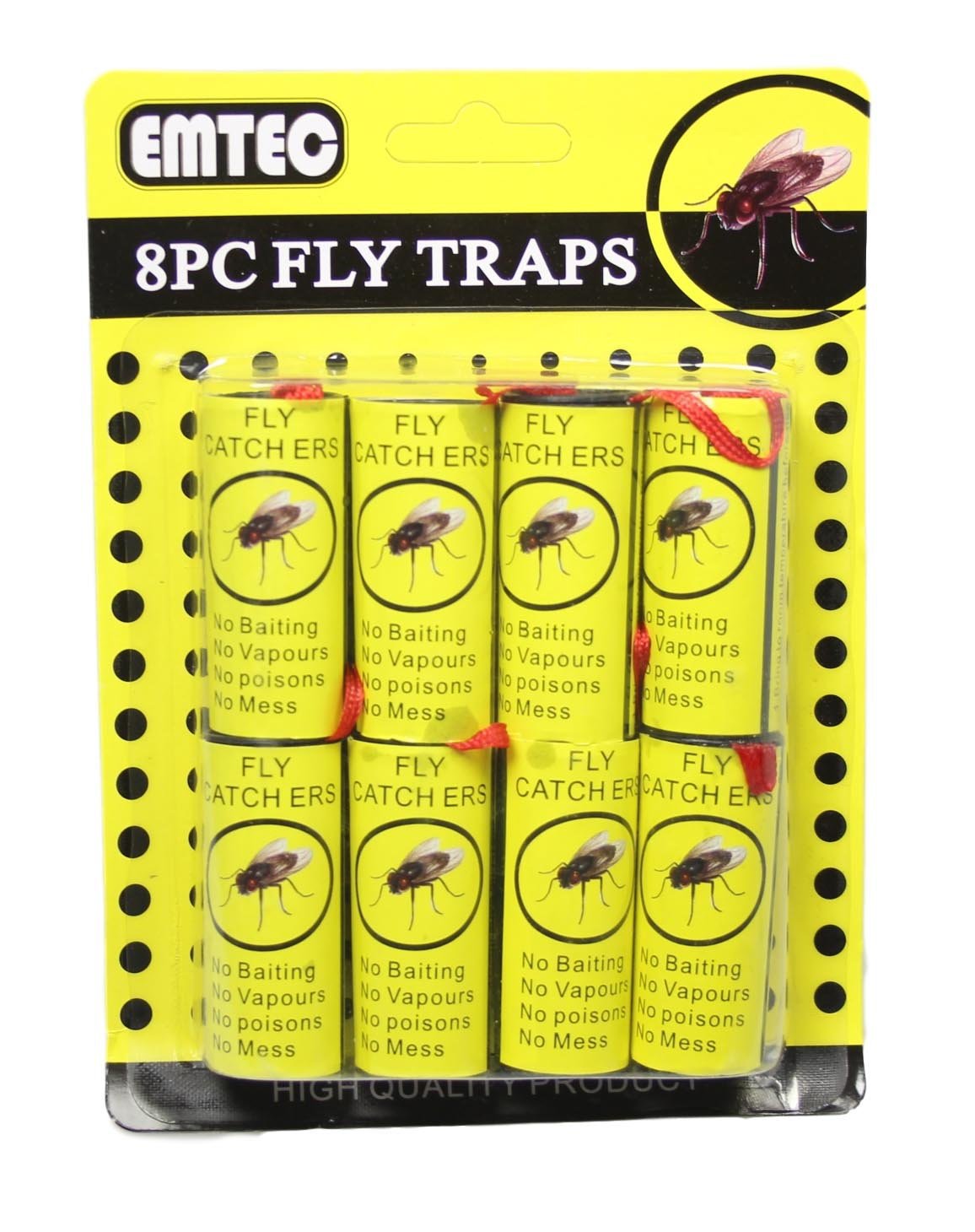 Sticky Adhesive Insect Fly Paper Catcher Strip Pack of 8 5425 A