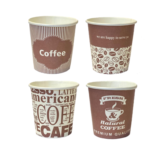 Single Wall Paper Cups 4oz Pack of 25 Assorted Designs GAD0425