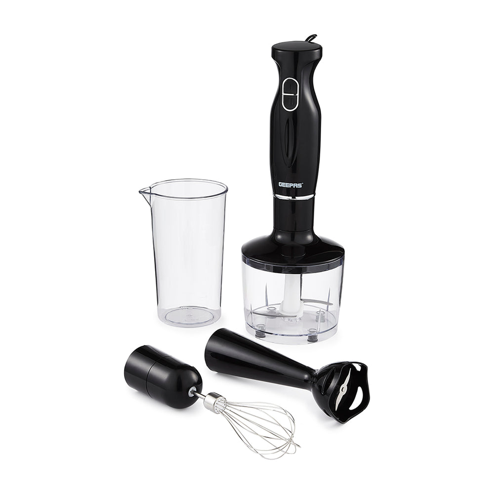 Electric Kitchen 4 in 1 Hand Blender Stick including Whisk 200W Black GHB6144UKBK
