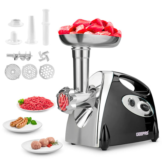 3-In-1 Electric Meat Grinder, Mincer and Sausage Maker 1800W Black GMG42508BK