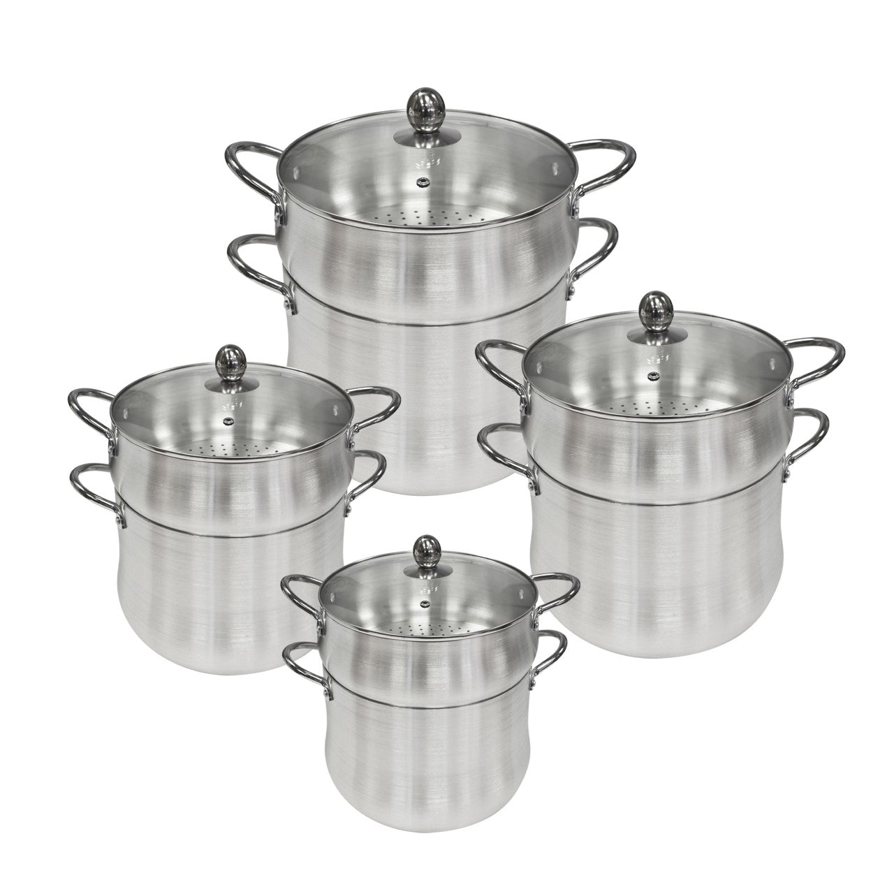Aluminium Cous-Cous Pot Set of 4 16-18-20-22  9516