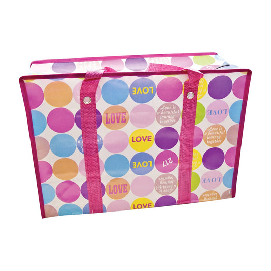 Durane Extra Large Plastic Laundry Carrying Bag 80 x 24 x 60cm Assorted Designs 9687