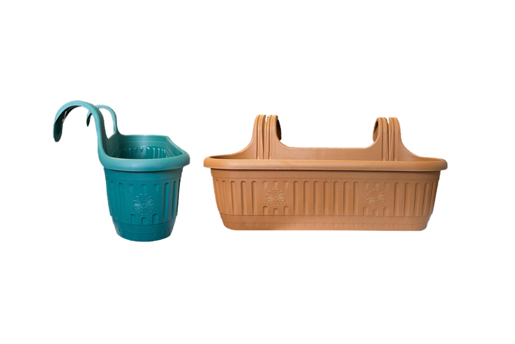 Plastic Hanging Garden Flower Pot Large 17 x 53 x 26cm Assorted Colours H0446
