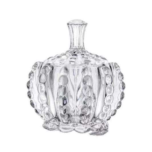 Crystal Glass Sweets Sugar Jar with Lid 8 x 8 cm 6316 A