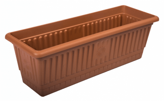 Plastic Rectangle Balcony Flower Pot Container Medium 50 x 17 x 16cm H3494