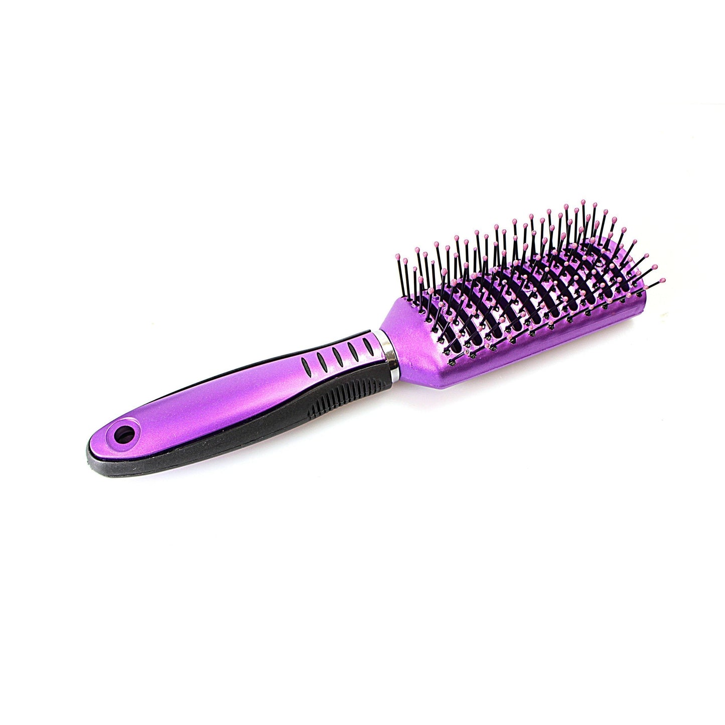 Plastic Rectangular Hair Brush 20cm Assorted Colours 2186 A