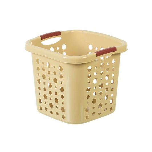 Plastic Square Laundry Basket 37 x  37 x 31 cm Assorted Colours MS008