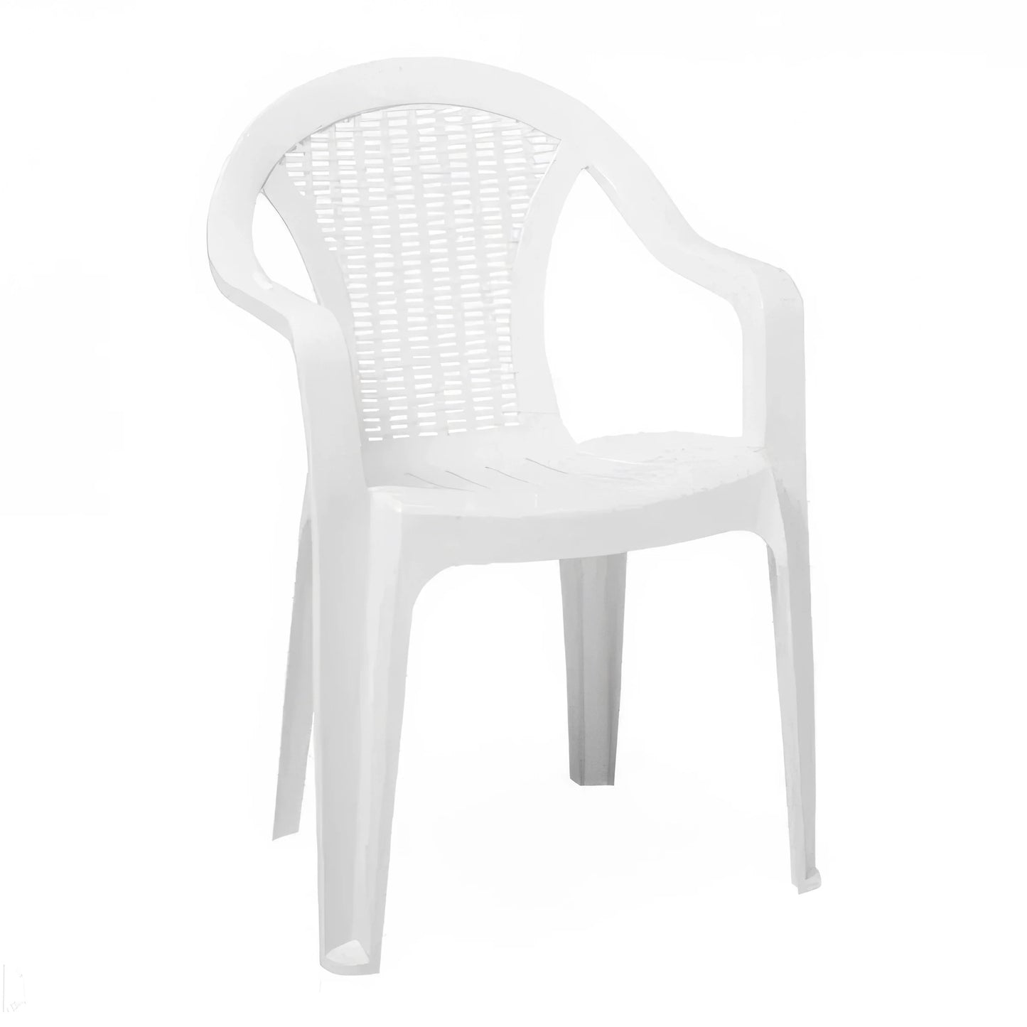 Mega White Garden Outdoor Chair Plastic 56 x 42 x 78 cm CT010