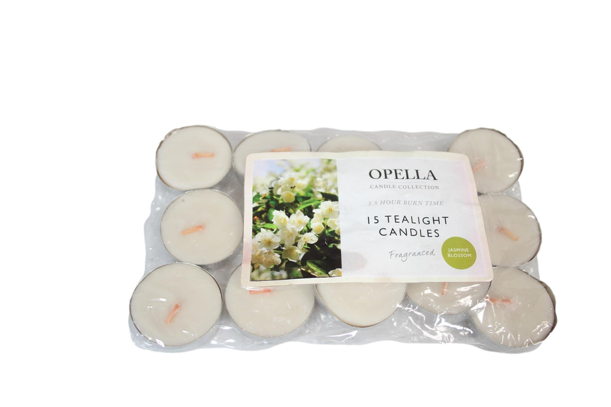 Beautifully Scented Opella Jasmine Blossom 15 Tealight Candles 3.5 Hour Burn Time CD001J