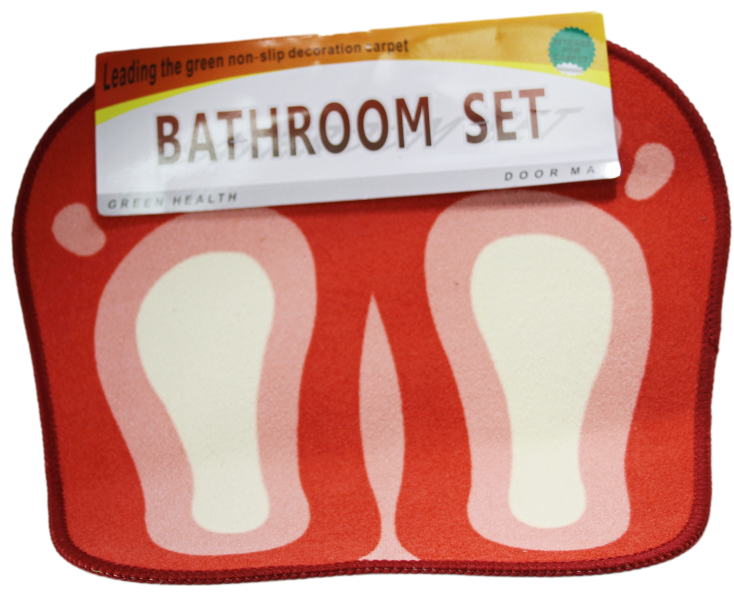 Bathroom Bath / Door Mat with Feet Design 45 x 50cm Assorted Colours 5424