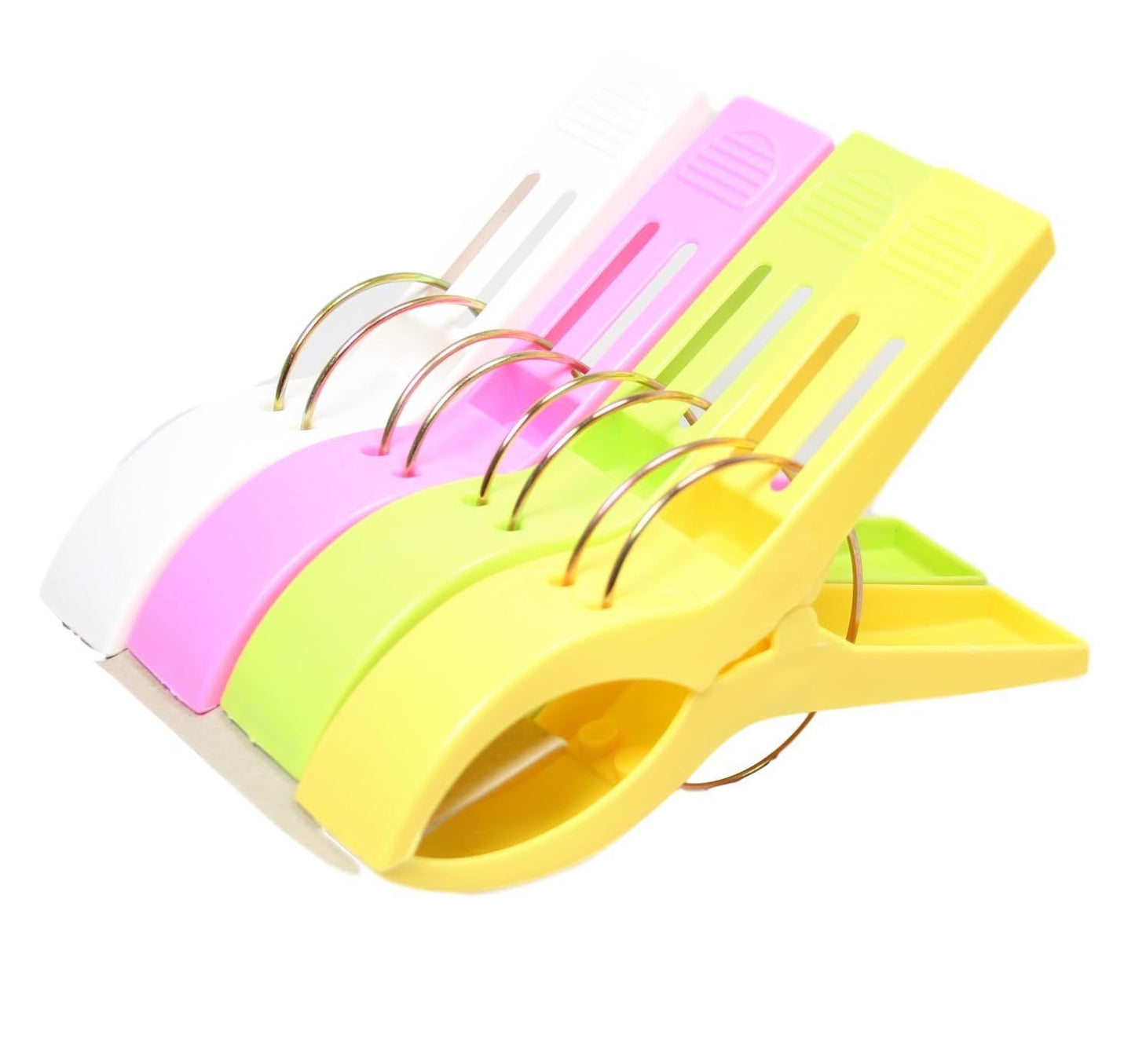 Jumbo Plastic Laundry Clothes Washing Pegs Clips 12cm Pack of 4 Assorted Colours 0371
