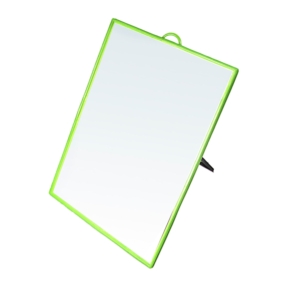 Desk Table Plastic Coloured Border Square Shaped Mirror 30 x 40cm Assorted Colours 0179