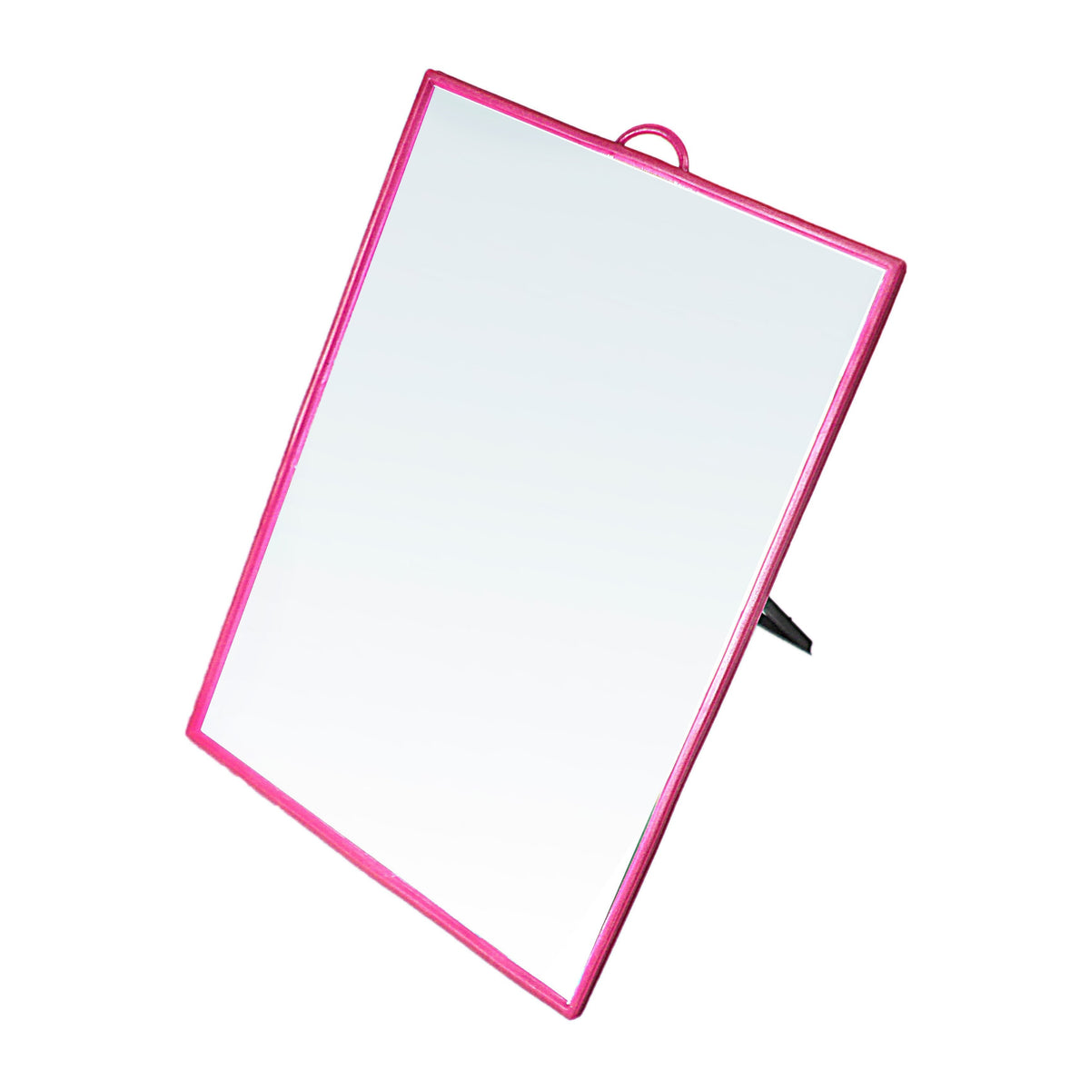 Desk Table Plastic Coloured Border Square Shaped Mirror 30 x 40cm Assorted Colours 0179
