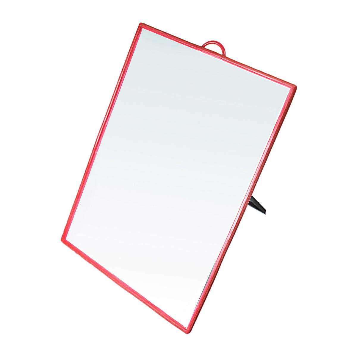 Desk Table Plastic Coloured Border Square Shaped Mirror 30 x 40cm Assorted Colours 0179