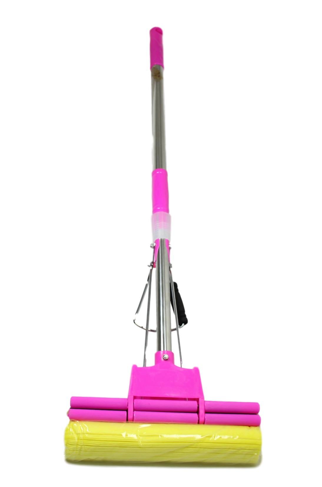 Expandable Squeeze Yellow Cleaning Sponge Mop Assorted Colours 0721
