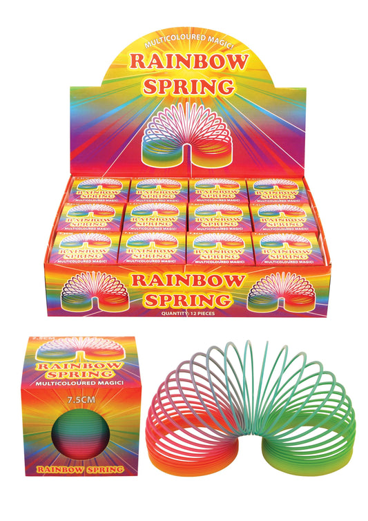 Children's Rainbow Springing Bouncy Spring Toy 7.5cm – SKU N19051