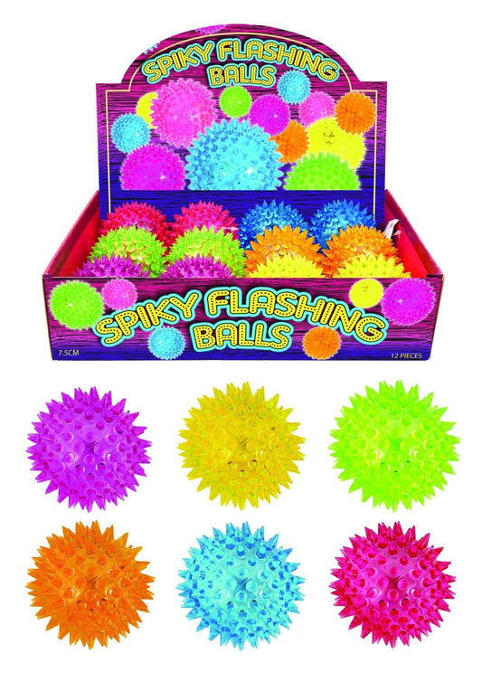 Spiky Flashing Bouncing Balls Light Up Toy 7.5cm N51228