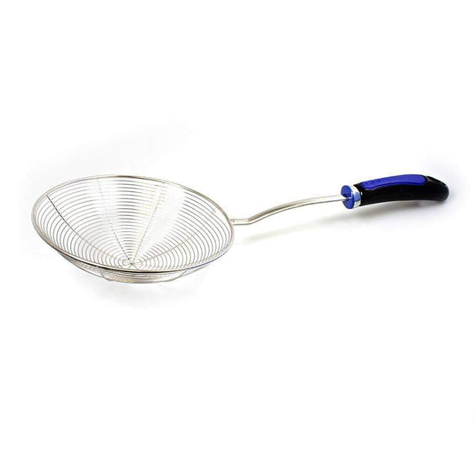 Metal  Frying Oil Drainer Net Scoop Strainer with Plastic Handle R20 CM x 44 H 0673