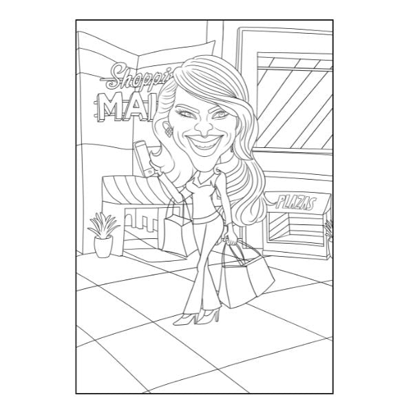 Advanced A4 Colouring Book Comical Character P2955